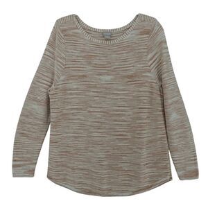 Chico's Size 2 Marled Long Sleeve Tan Sweater